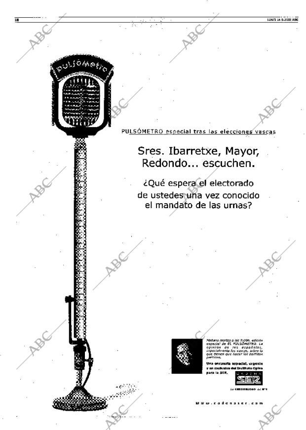 ABC MADRID 14-05-2001 página 18