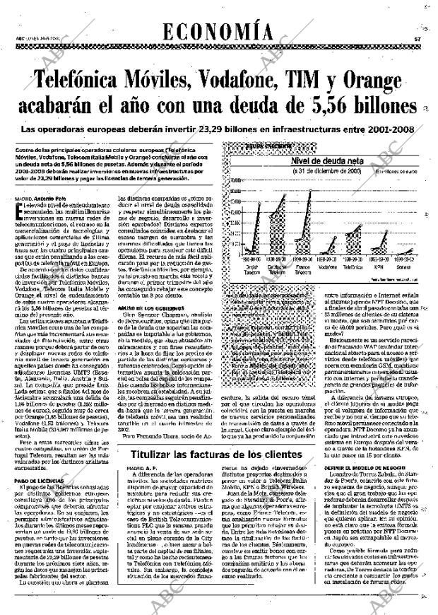 ABC MADRID 14-05-2001 página 57