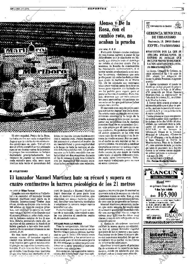 ABC MADRID 14-05-2001 página 75
