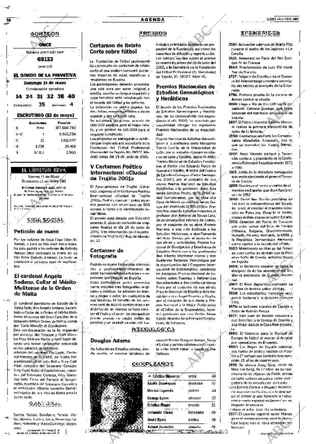 ABC MADRID 14-05-2001 página 78