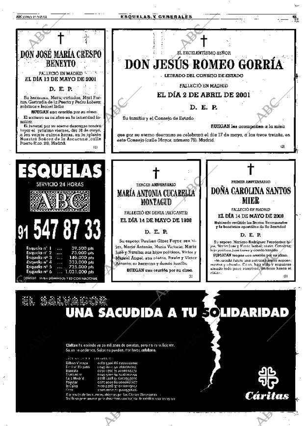 ABC MADRID 14-05-2001 página 81