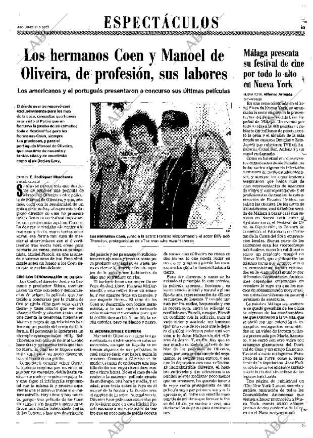 ABC MADRID 14-05-2001 página 83