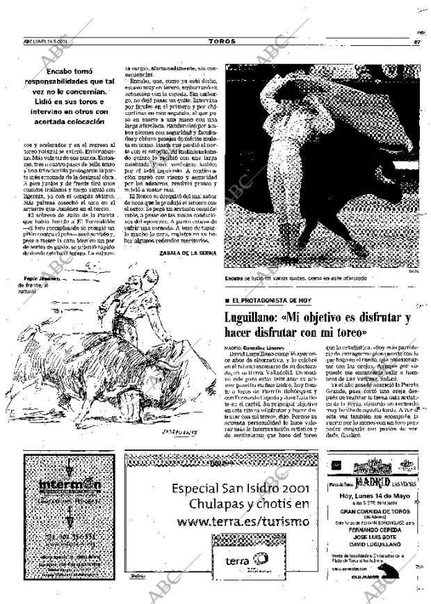 ABC MADRID 14-05-2001 página 87