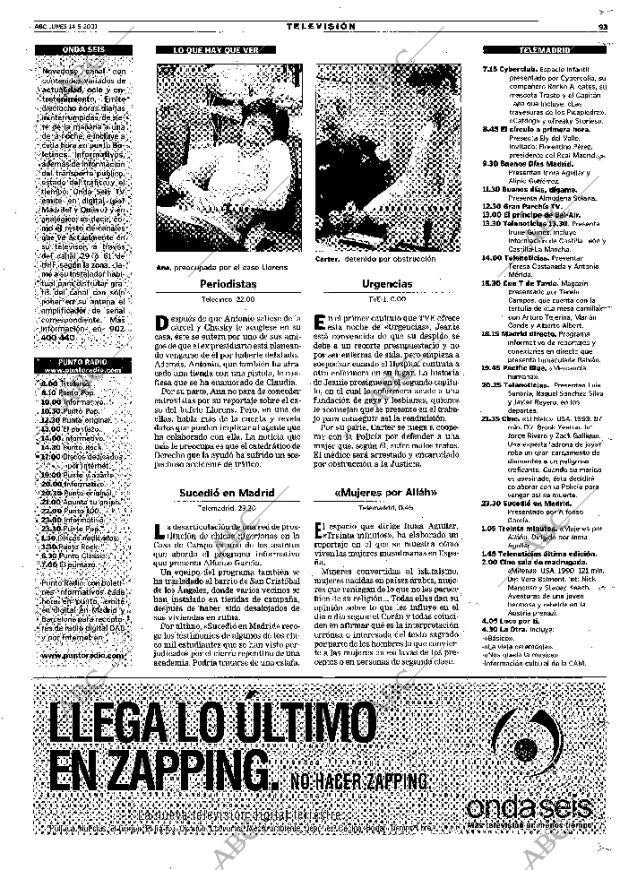ABC MADRID 14-05-2001 página 93