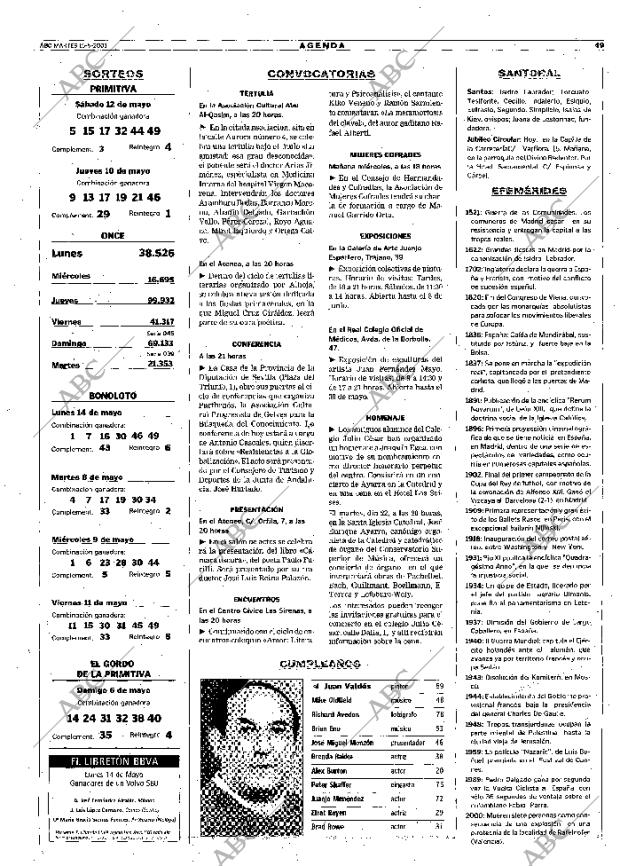 ABC SEVILLA 15-05-2001 página 49