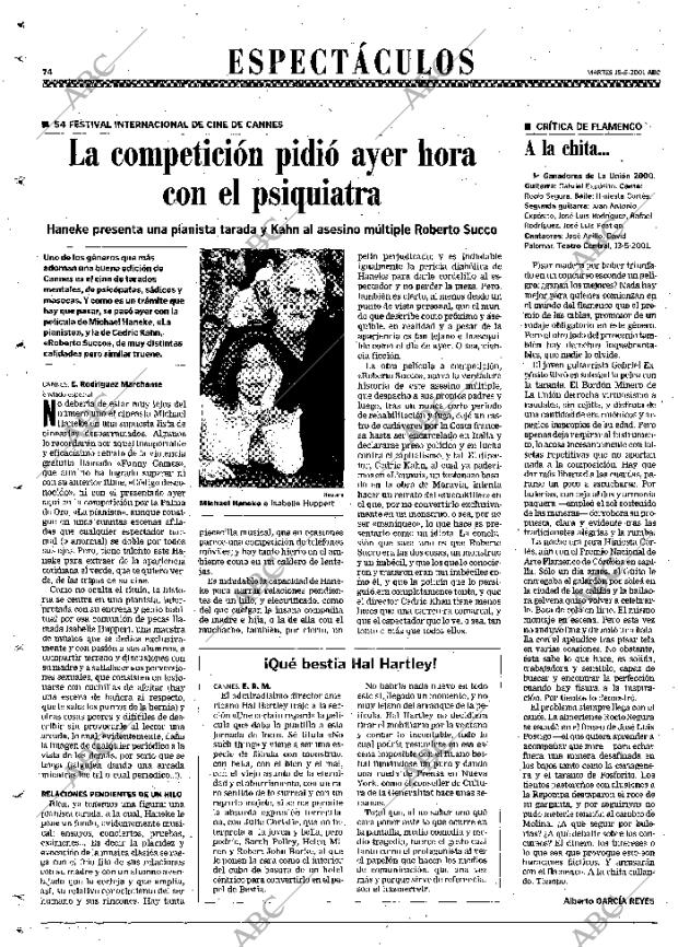 ABC SEVILLA 15-05-2001 página 74