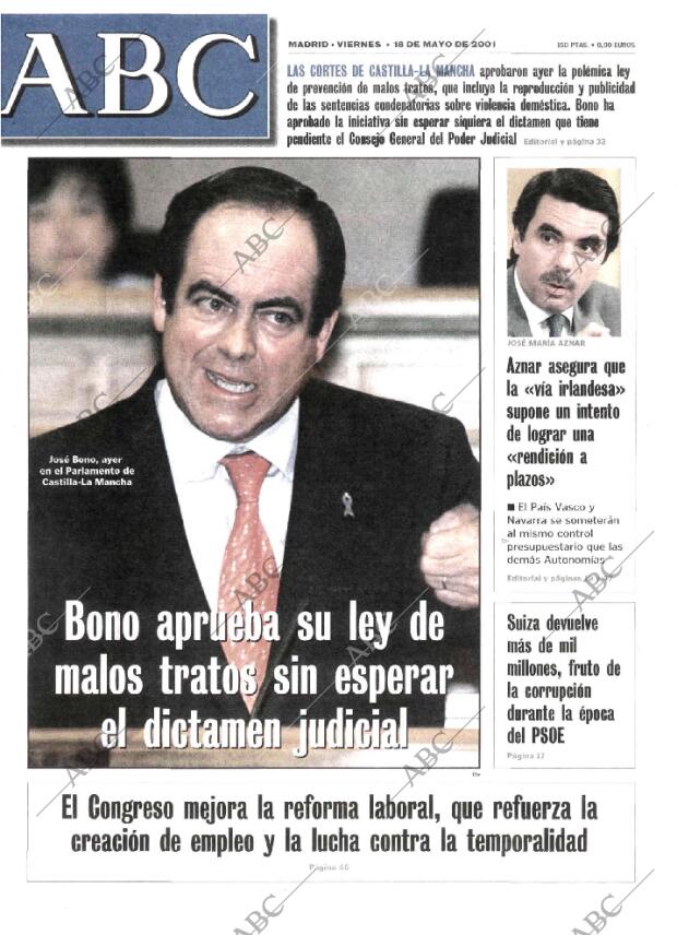 ABC MADRID 18-05-2001 página 1