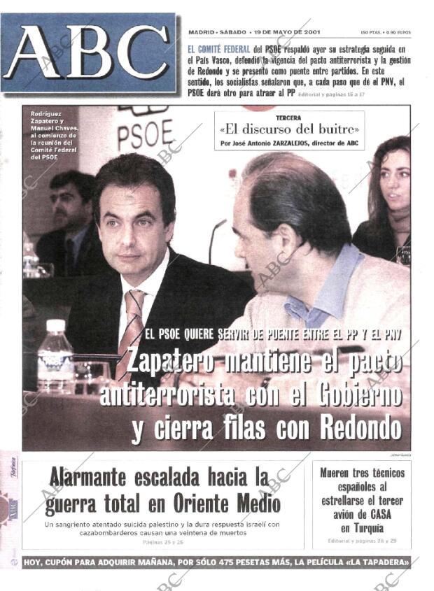 ABC MADRID 19-05-2001 página 1