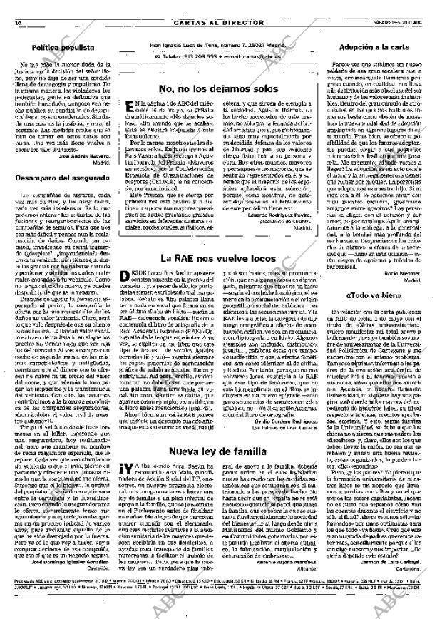 ABC MADRID 19-05-2001 página 10