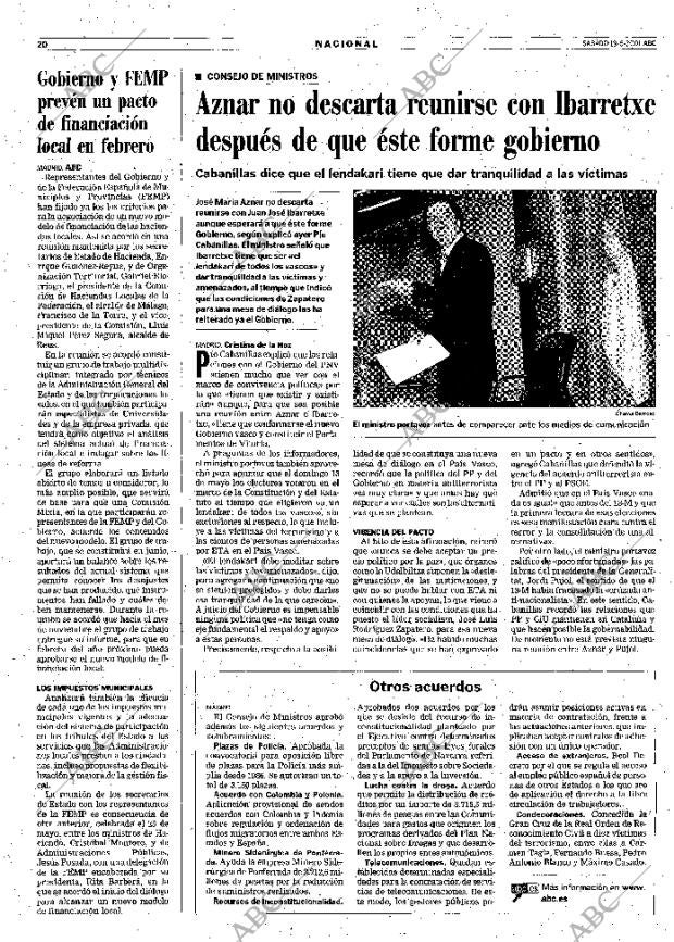 ABC MADRID 19-05-2001 página 20