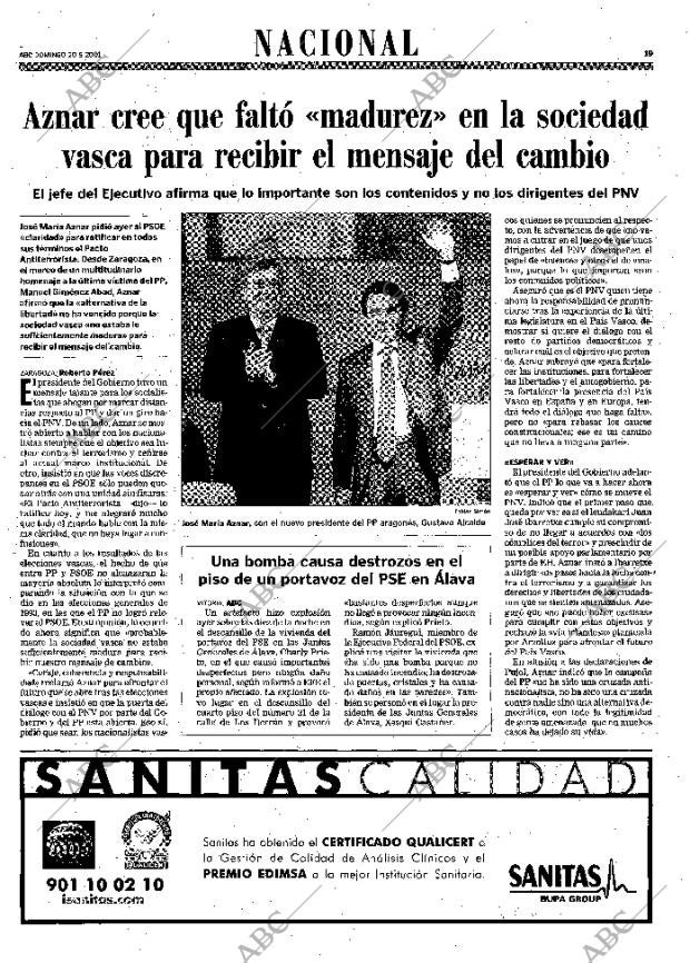 ABC MADRID 20-05-2001 página 19