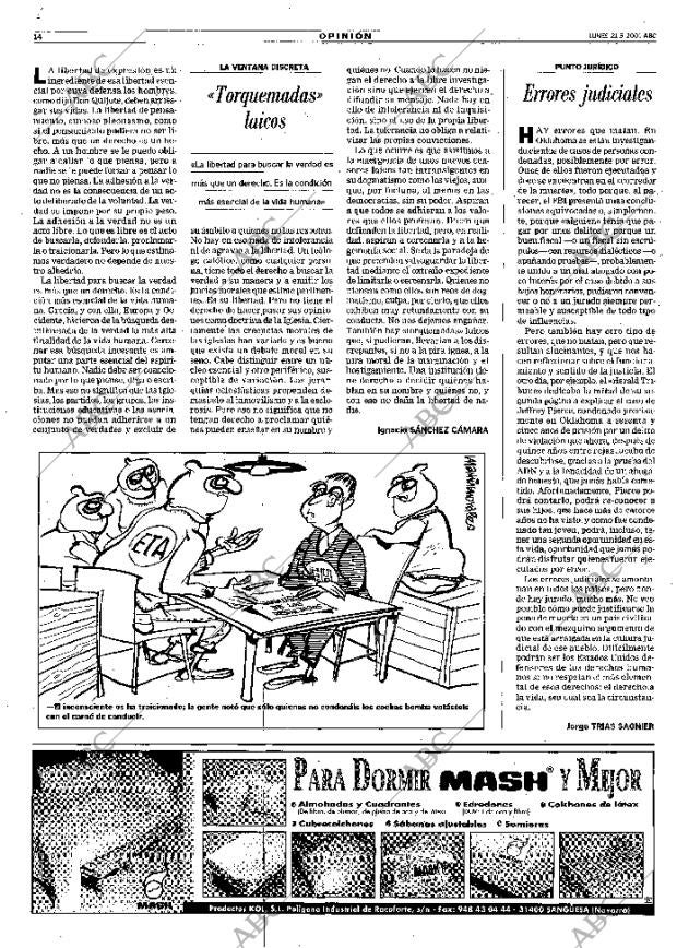 ABC MADRID 21-05-2001 página 14