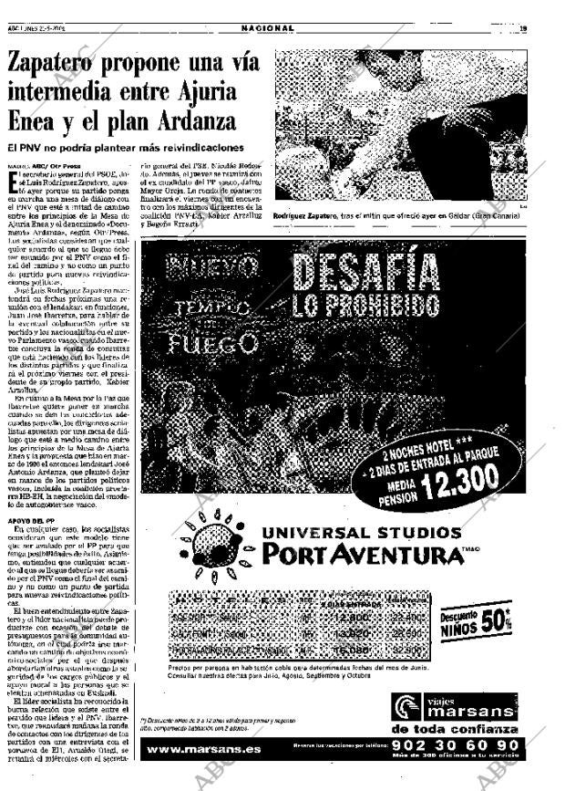 ABC MADRID 21-05-2001 página 19
