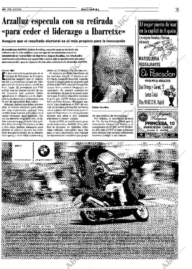 ABC MADRID 21-05-2001 página 21