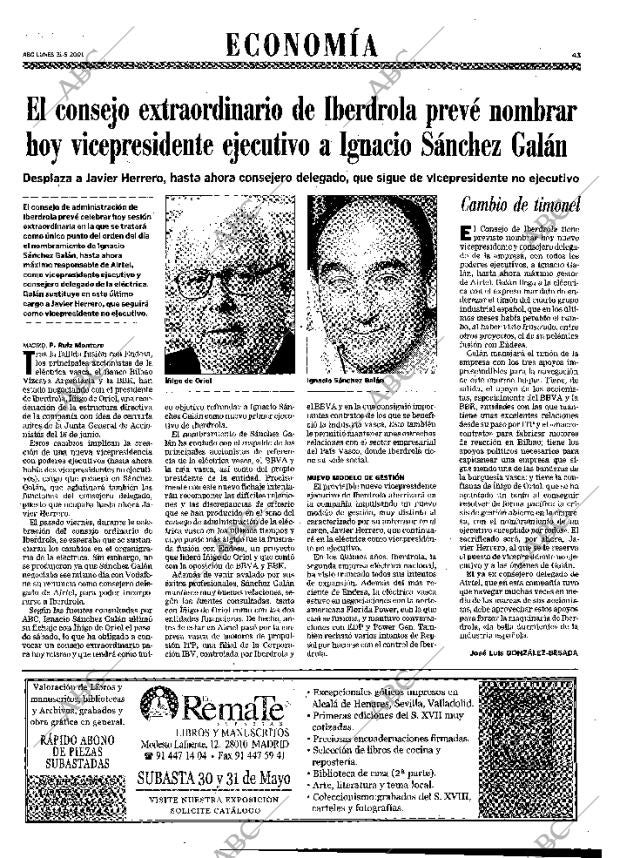 ABC MADRID 21-05-2001 página 43