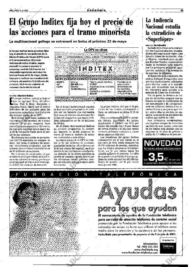 ABC MADRID 21-05-2001 página 45