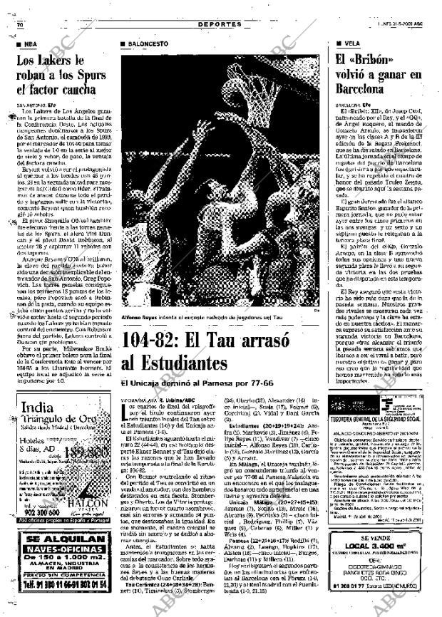 ABC MADRID 21-05-2001 página 70