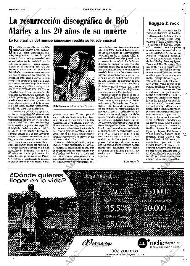 ABC MADRID 21-05-2001 página 81