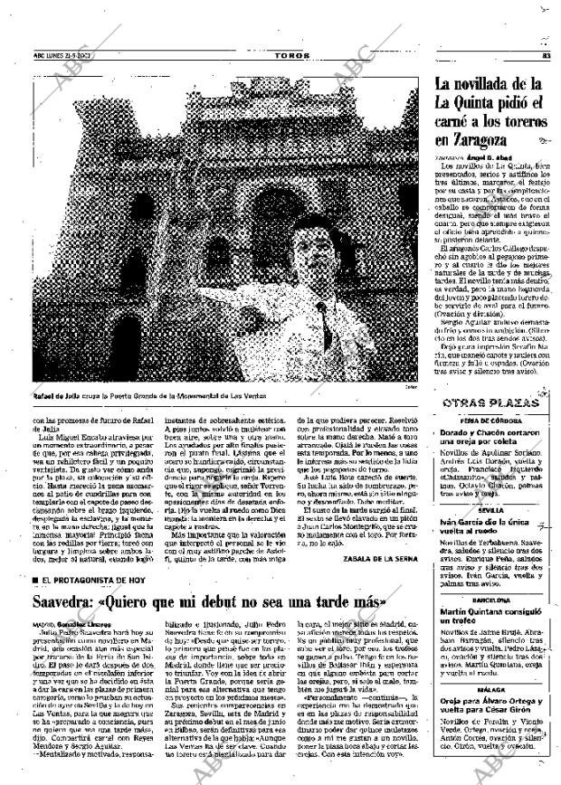 ABC MADRID 21-05-2001 página 83