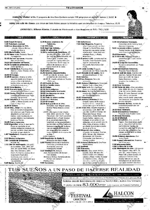 ABC MADRID 21-05-2001 página 91