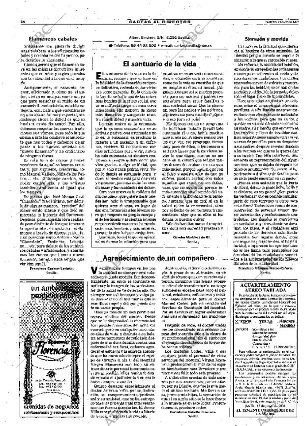 ABC SEVILLA 22-05-2001 página 14