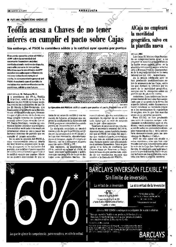 ABC SEVILLA 22-05-2001 página 57