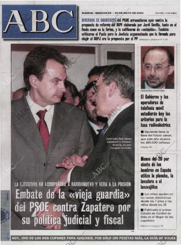 ABC MADRID 30-05-2001 página 1