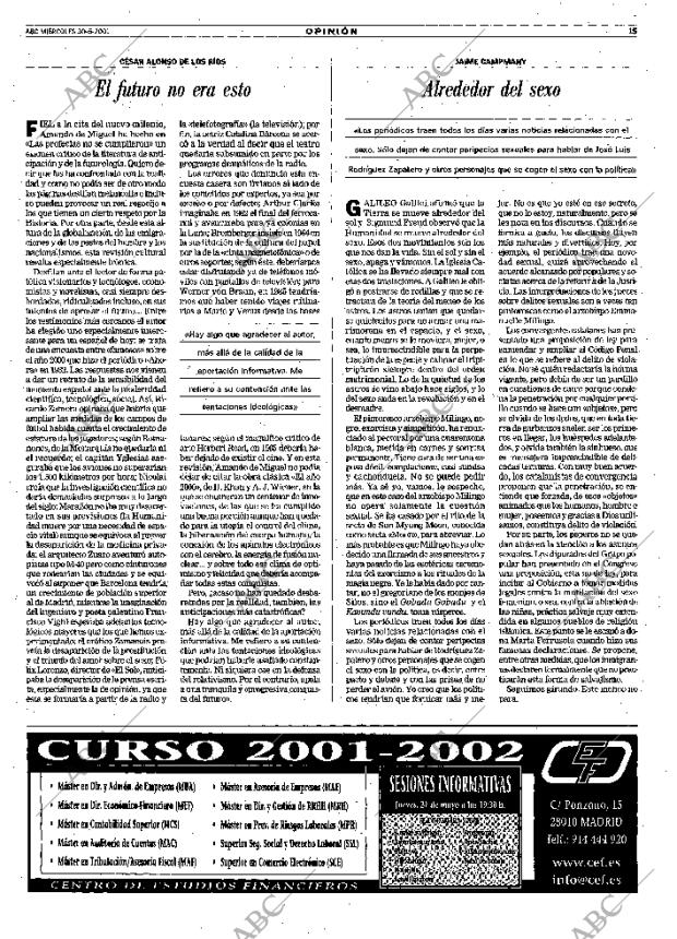 ABC MADRID 30-05-2001 página 15
