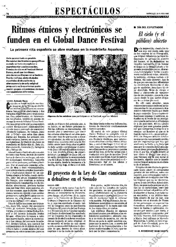 ABC MADRID 30-05-2001 página 74