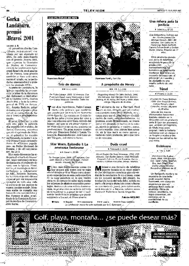 ABC MADRID 30-05-2001 página 84