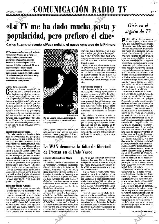 ABC MADRID 04-06-2001 página 87