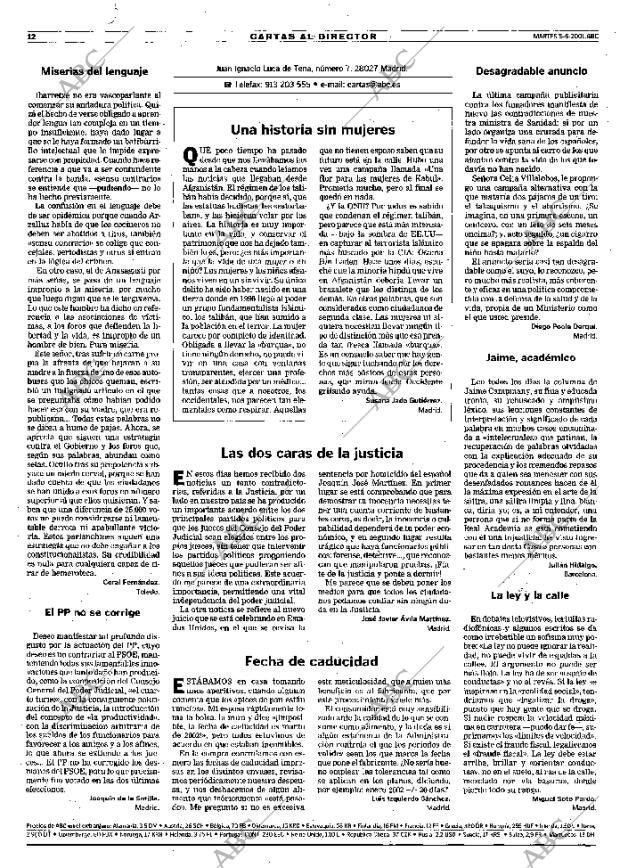 ABC MADRID 05-06-2001 página 12