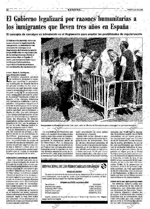 ABC MADRID 05-06-2001 página 22