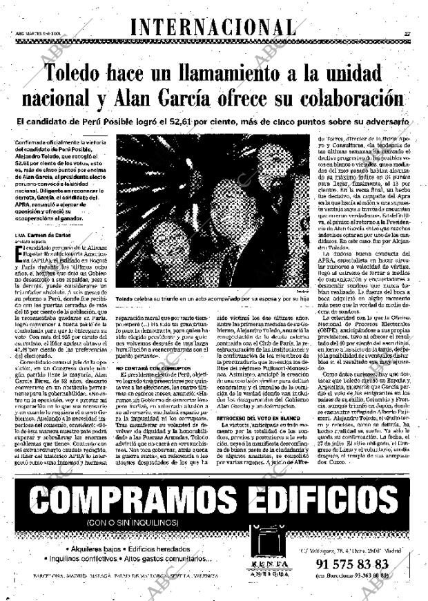 ABC MADRID 05-06-2001 página 27