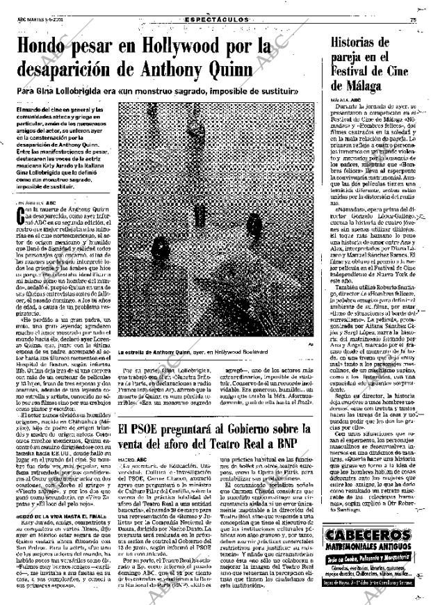 ABC MADRID 05-06-2001 página 75
