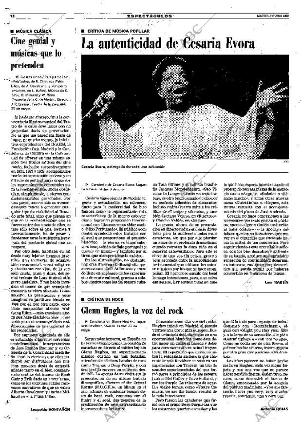 ABC MADRID 05-06-2001 página 76