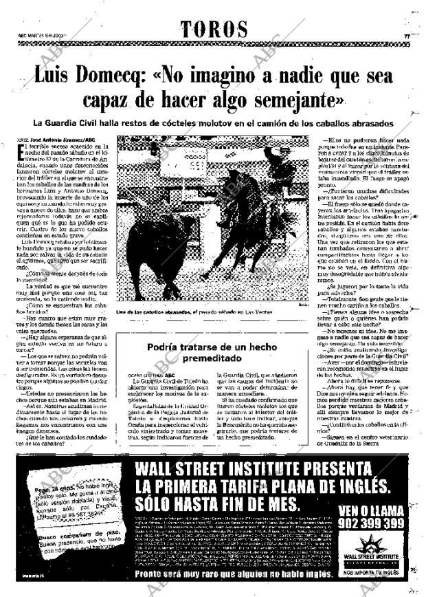 ABC MADRID 05-06-2001 página 77