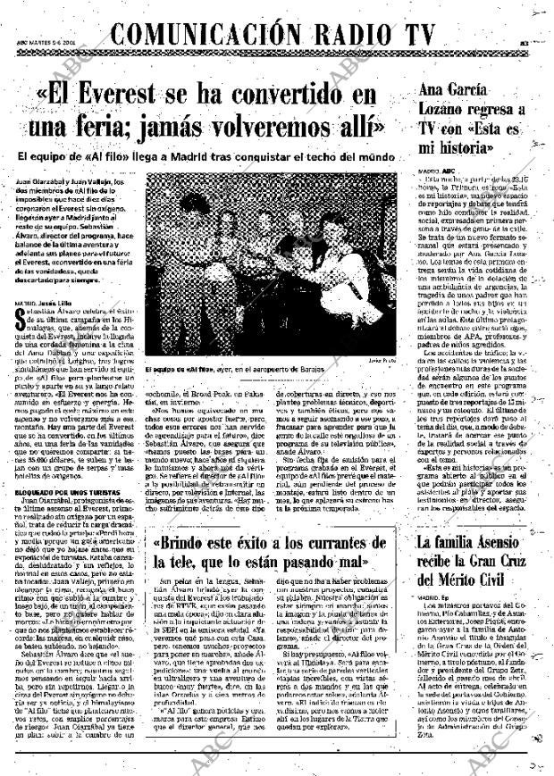 ABC MADRID 05-06-2001 página 83