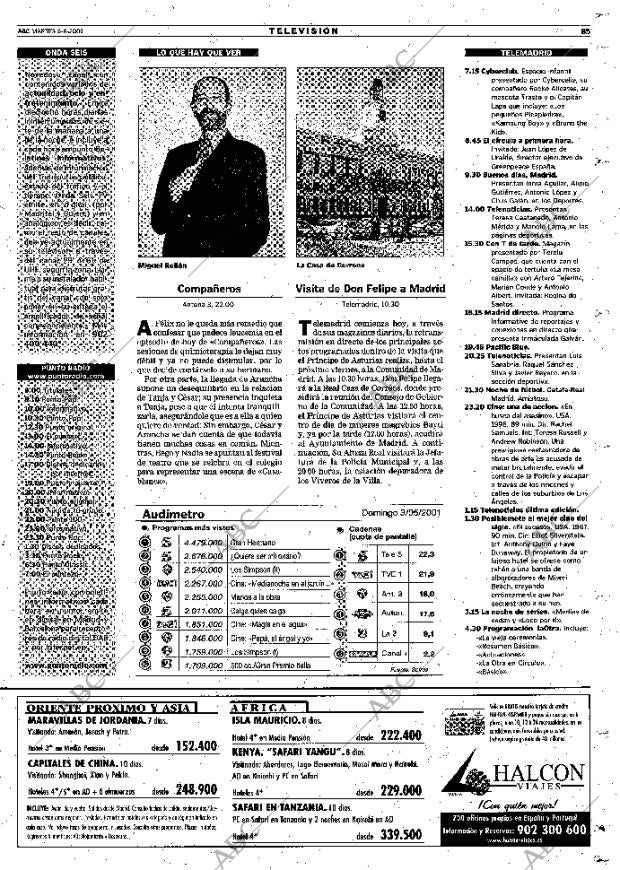ABC MADRID 05-06-2001 página 85