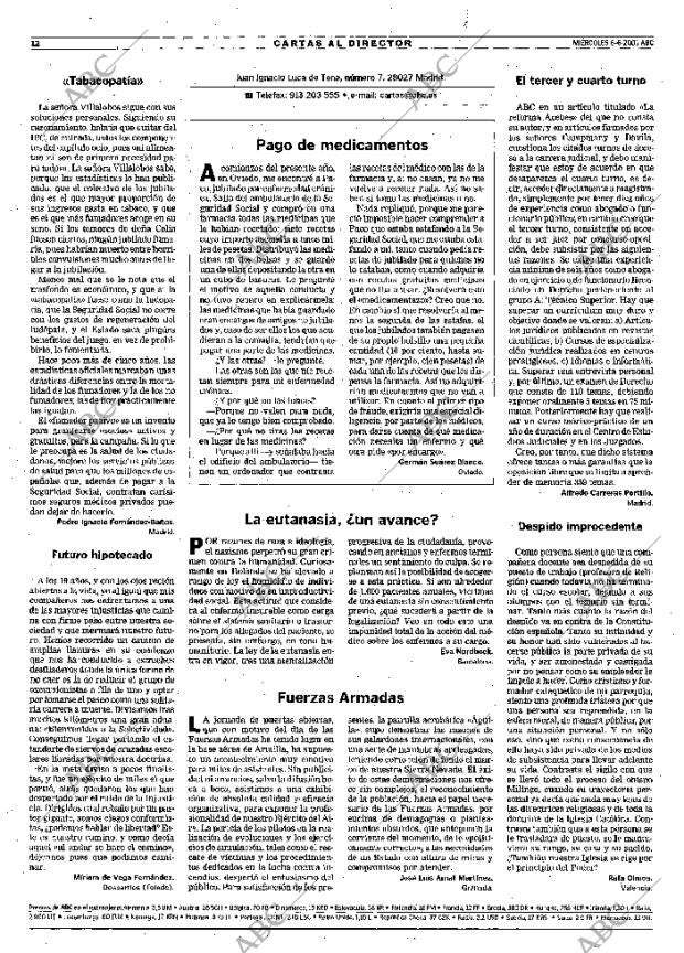 ABC MADRID 06-06-2001 página 12