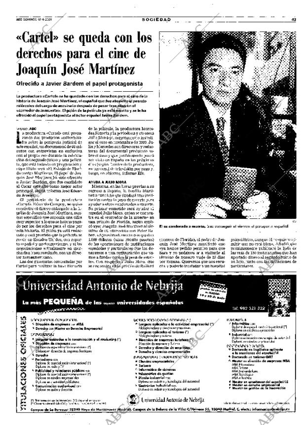ABC MADRID 10-06-2001 página 43