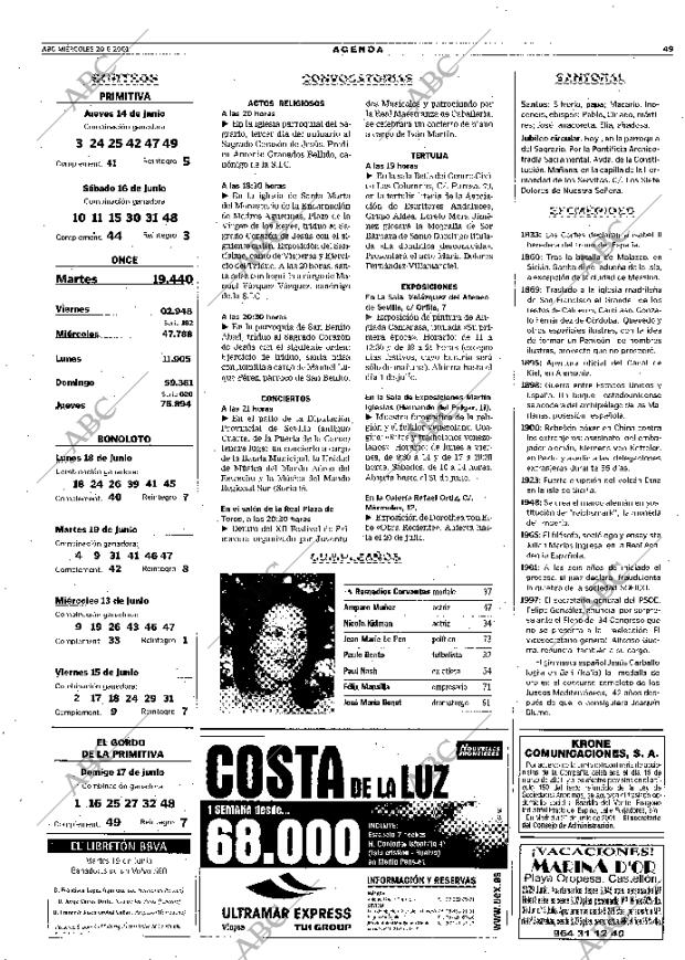ABC SEVILLA 20-06-2001 página 49