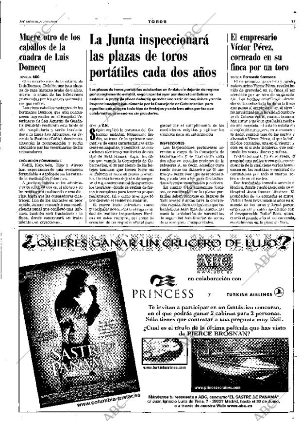 ABC SEVILLA 20-06-2001 página 77