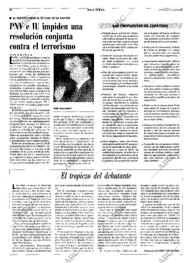 ABC MADRID 27-06-2001 página 20