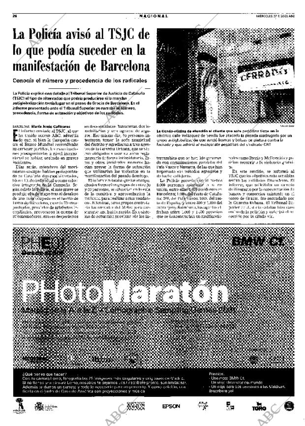 ABC MADRID 27-06-2001 página 26