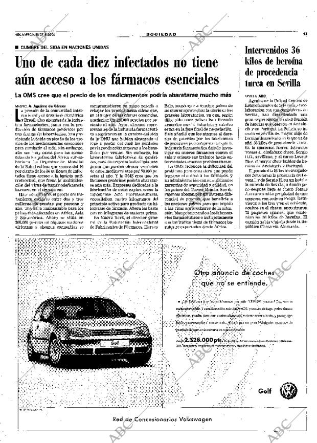 ABC MADRID 27-06-2001 página 41