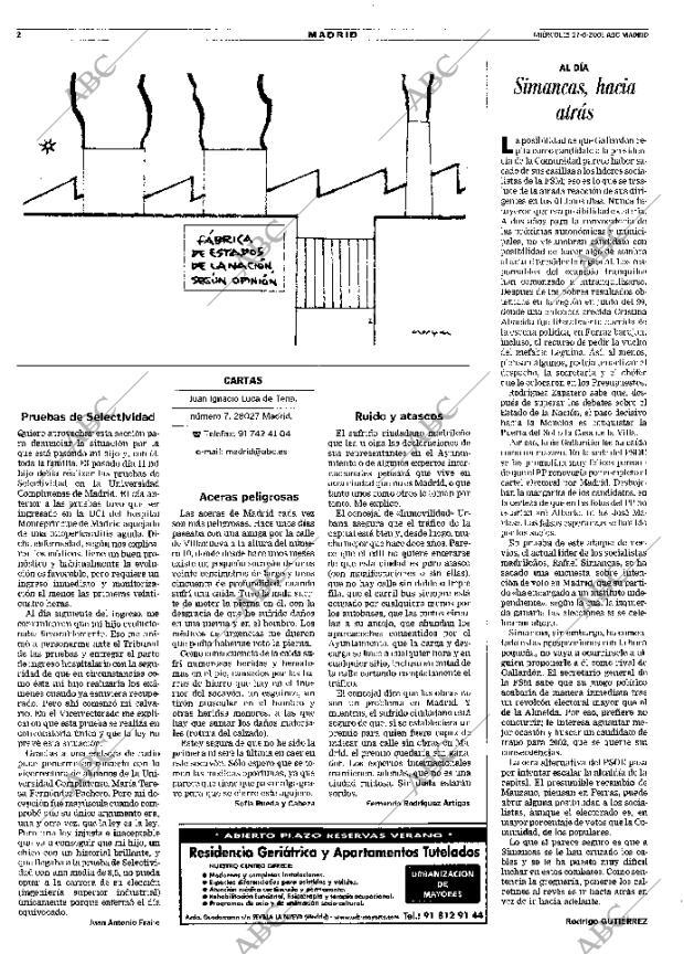 ABC MADRID 27-06-2001 página 90
