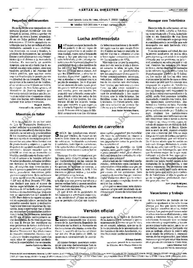 ABC MADRID 02-07-2001 página 12