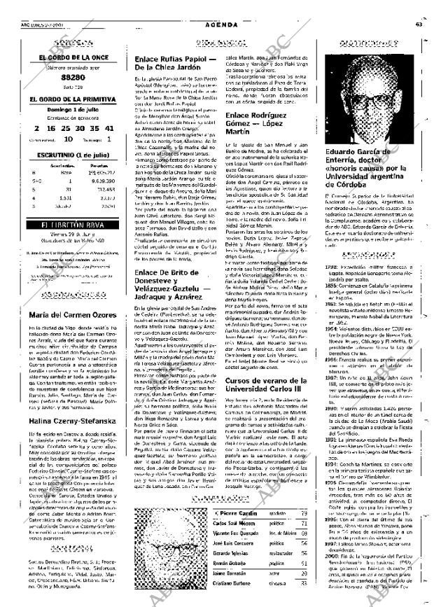 ABC MADRID 02-07-2001 página 63