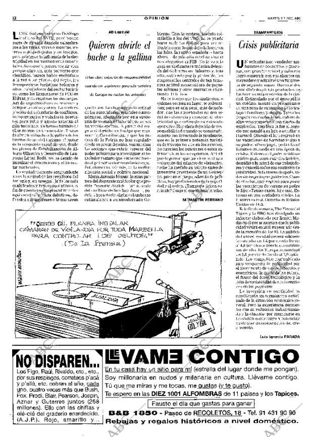 ABC MADRID 03-07-2001 página 12